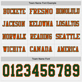Custom White Green-Orange Long Sleeve Authentic Football Jersey