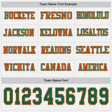 Custom White Kelly Green-Orange Long Sleeve Authentic Football Jersey