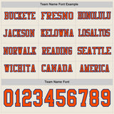 Custom Cream Orange-Royal Long Sleeve Authentic Football Jersey