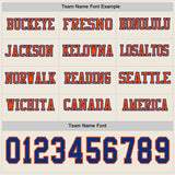 Custom Cream Royal-Orange Long Sleeve Authentic Football Jersey