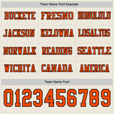 Custom Cream Orange-Black Long Sleeve Authentic Football Jersey