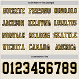 Custom Cream Black-Old Gold Long Sleeve Authentic Football Jersey