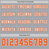 Custom Gray Orange-White Long Sleeve Authentic Football Jersey