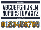 Custom Powder Blue Navy-Gold Drift Fashion Football Jersey