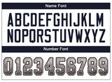 Custom White Navy-Old Gold Drift Fashion Football Jersey