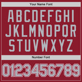 Custom Maroon Gray-White Mesh Authentic Throwback Baseball Jersey