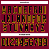 Custom Maroon Black-Gold Hockey Jersey