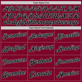 Custom Maroon Black-Gray Authentic Throwback Basketball Jersey