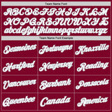 Custom Maroon White-Gray Authentic Throwback Basketball Jersey