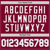 Custom Maroon White-Gray Authentic Throwback Basketball Jersey