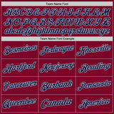 Custom Maroon Navy-Gray Authentic Throwback Basketball Jersey