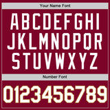 Custom Maroon White-Old Gold Authentic Throwback Basketball Jersey