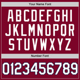 Custom Maroon White-Navy Authentic Throwback Basketball Jersey