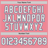 Custom Medium Pink Black-Light Blue Authentic Baseball Jersey