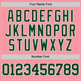 Custom Medium Pink Green-White Authentic Basketball Jersey
