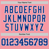 Custom Medium Pink Royal-White Authentic Basketball Jersey