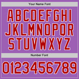 Custom Medium Purple Red-White Authentic Baseball Jersey
