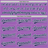 Custom Medium Purple Navy-White Authentic Baseball Jersey