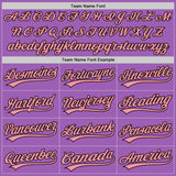 Custom Medium Purple Medium Pink-Black Authentic Baseball Jersey