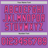 Custom Medium Purple Pink-Black Authentic Baseball Jersey