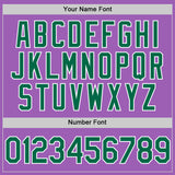 Custom Medium Purple Kelly Green-White Authentic Baseball Jersey
