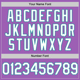 Custom Medium Purple White-Teal Authentic Baseball Jersey