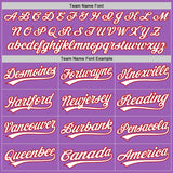 Custom Medium Purple White-Red Authentic Baseball Jersey