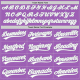 Custom Medium Purple White-Gray Authentic Baseball Jersey