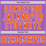 Custom Medium Purple Orange-White Authentic Basketball Jersey