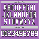 Custom Medium Purple White-Black Authentic Basketball Jersey
