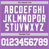 Custom Medium Purple White-Gray Authentic Basketball Jersey