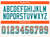 Custom Orange Aqua-White Drift Fashion Football Jersey