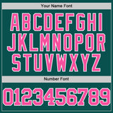 Custom Midnight Green Pink-White Authentic Basketball Jersey