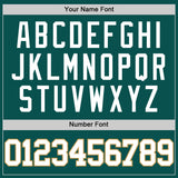 Custom Midnight Green White-Old Gold Authentic Basketball Jersey