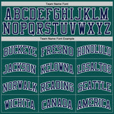 Custom Midnight Green Navy-White Authentic Basketball Jersey