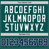 Custom Midnight Green Navy-White Authentic Basketball Jersey