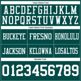 Custom Midnight Green White Authentic Football Jersey