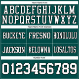 Custom Midnight Green White-Black Authentic Football Jersey