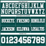 Custom Midnight Green White-Gray Authentic Football Jersey