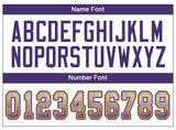 Custom White Purple-Gold Drift Fashion Football Jersey