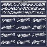 Custom Navy Light Blue-White Mesh Authentic Throwback Baseball Jersey