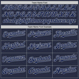 Custom Navy Gray Mesh Authentic Throwback Baseball Jersey