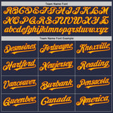Custom Navy Crimson-Gold Mesh Authentic Throwback Baseball Jersey