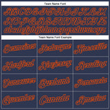Custom Stitched Navy Orange Sports Pullover Sweatshirt Hoodie