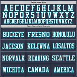Custom Navy White-Teal Mesh Authentic Throwback Football Jersey