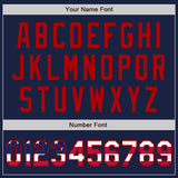 Custom Navy USA Flag-Red Authentic Baseball Jersey