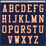 Custom Navy Cream-Red Authentic Baseball Jersey