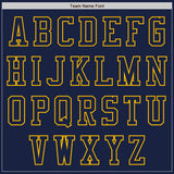 Custom Navy Gold Authentic Baseball Jersey