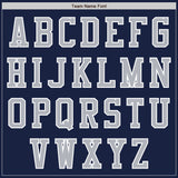 Custom Navy Gray-White Authentic Baseball Jersey