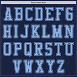 Custom Navy Light Blue Authentic Baseball Jersey